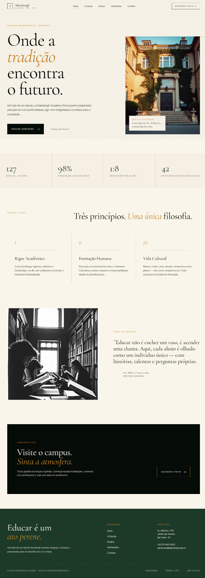 Preview do projeto Aldenburgh Academy
